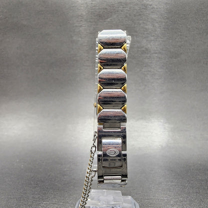 Seiko Creo Watch Women 16mm White Dial Two Tone Rectangle 4N205022 New Battery7