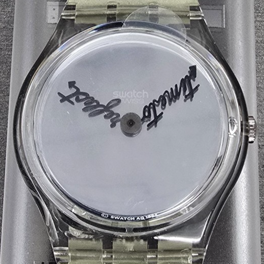 Swatch Time to Reflect Watch Men 34mm Silver Dial Clear Case GZ143 New Batt NOS01