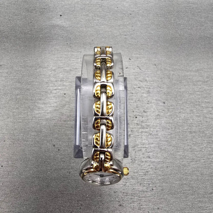 Bulova Watch Women 17mm White Dial Two Tone Oval 98L66 New Battery4