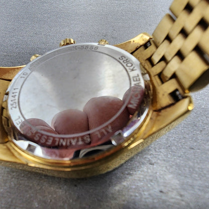 Michael Kors Lexington Chronograph Watch Women 38mm Gold Dial Gold Tone Date9