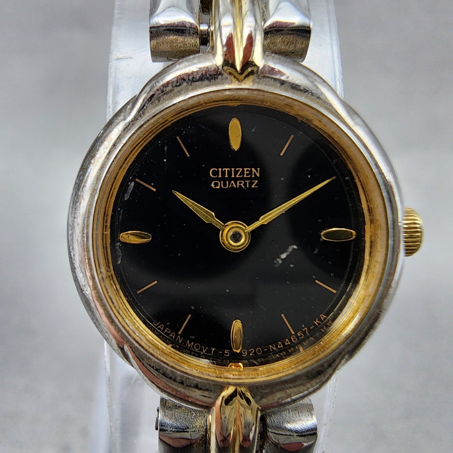 Citizen Watch Women 18mm Black Dial Two Tone Round 5920S49551 New Battery1
