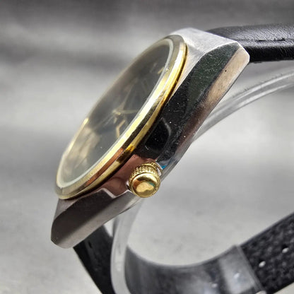 Citizen CQ Watch Men 34mm Black Dial Two Tone Daydate 6101-T15588 New Battery2