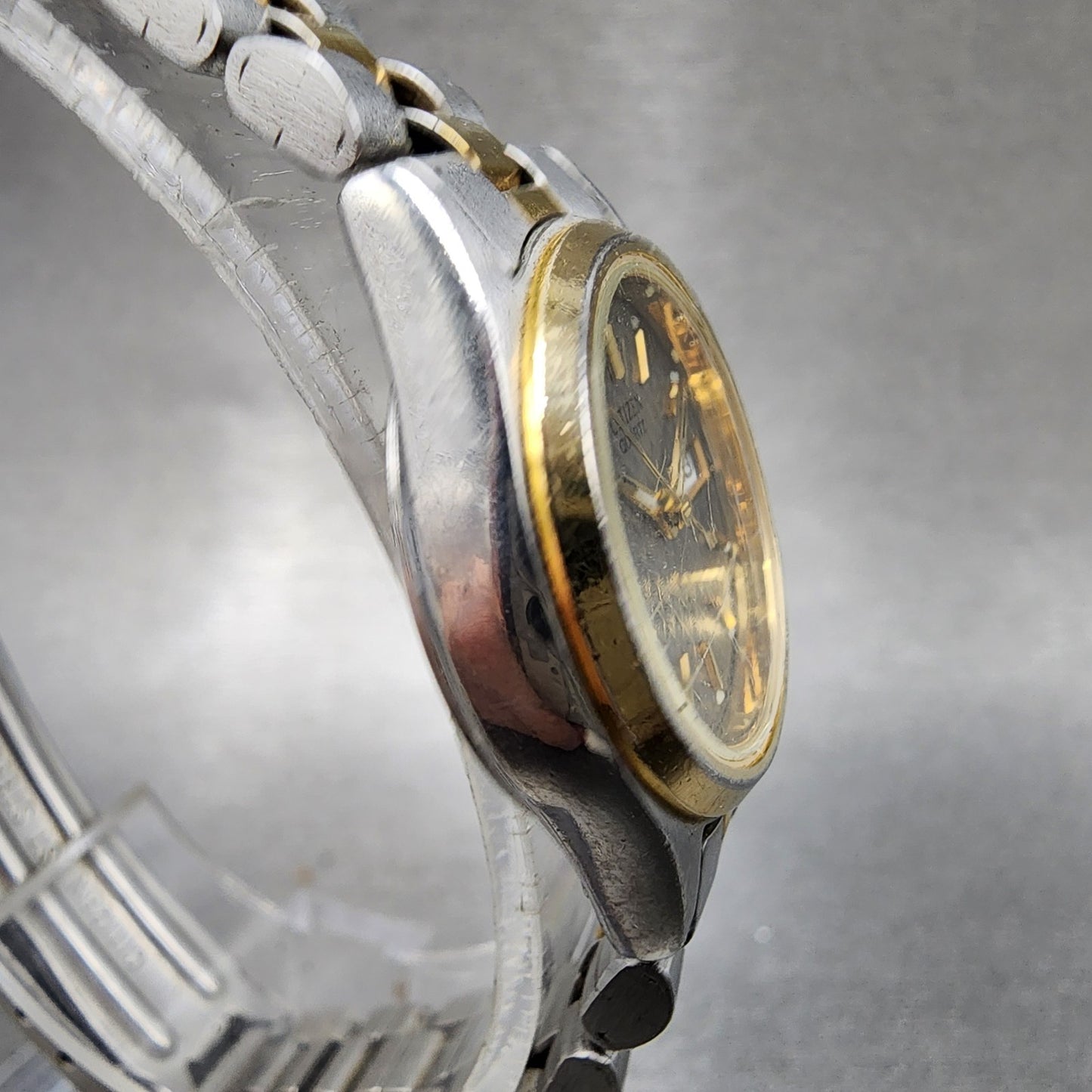Citizen CQ Watch Women 24mm Gray Dial Two Tone Daydate 6000K04069 New Battery3