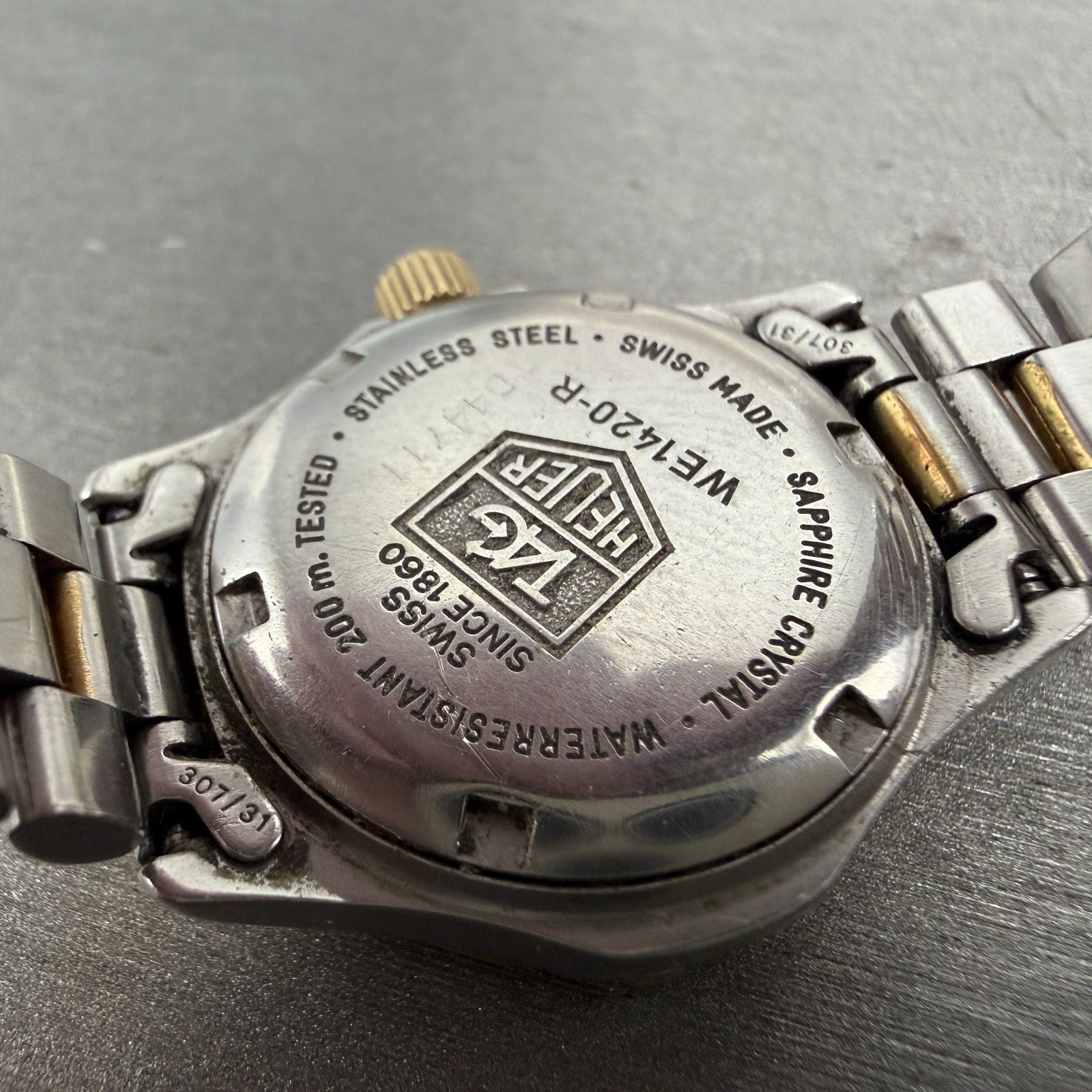 Tag Heuer Professional Dive Watch Women 27mm Gold Dial Two Tone Date New Battery9