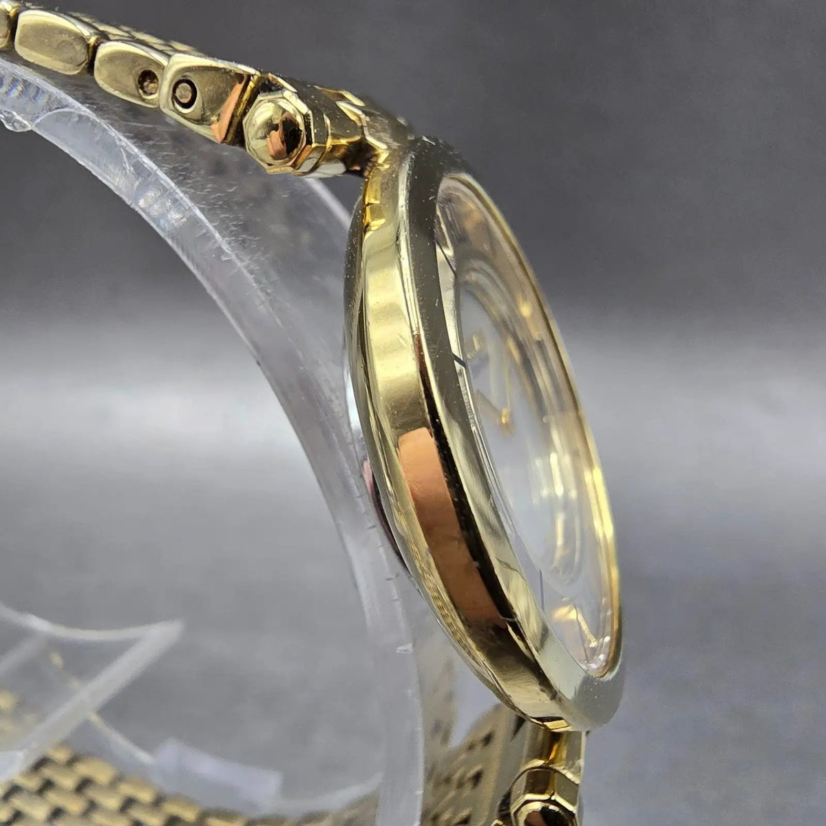 Citizen Eco-Drive Stiletto Watch Women 28mm MOP Dial Gold Round EG3082-50D Runs3