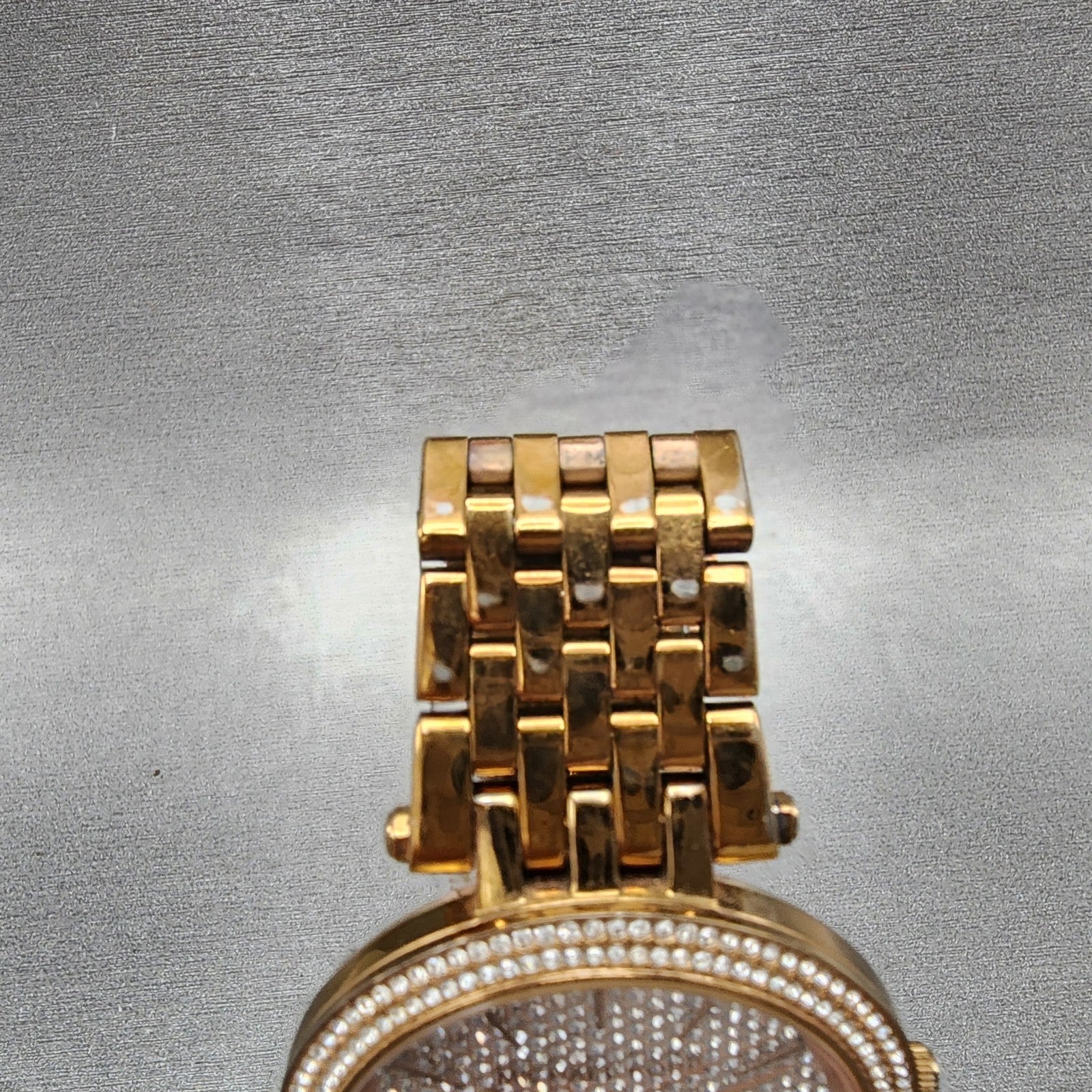 Michael Kors Darci Watch Women 39mm Crystal Dial Rose Gold Tone Round New Batt4