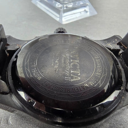 Invicta Signature II Watch Men 44mm Black Dial Black Tone Daydate 7352 New Batt9