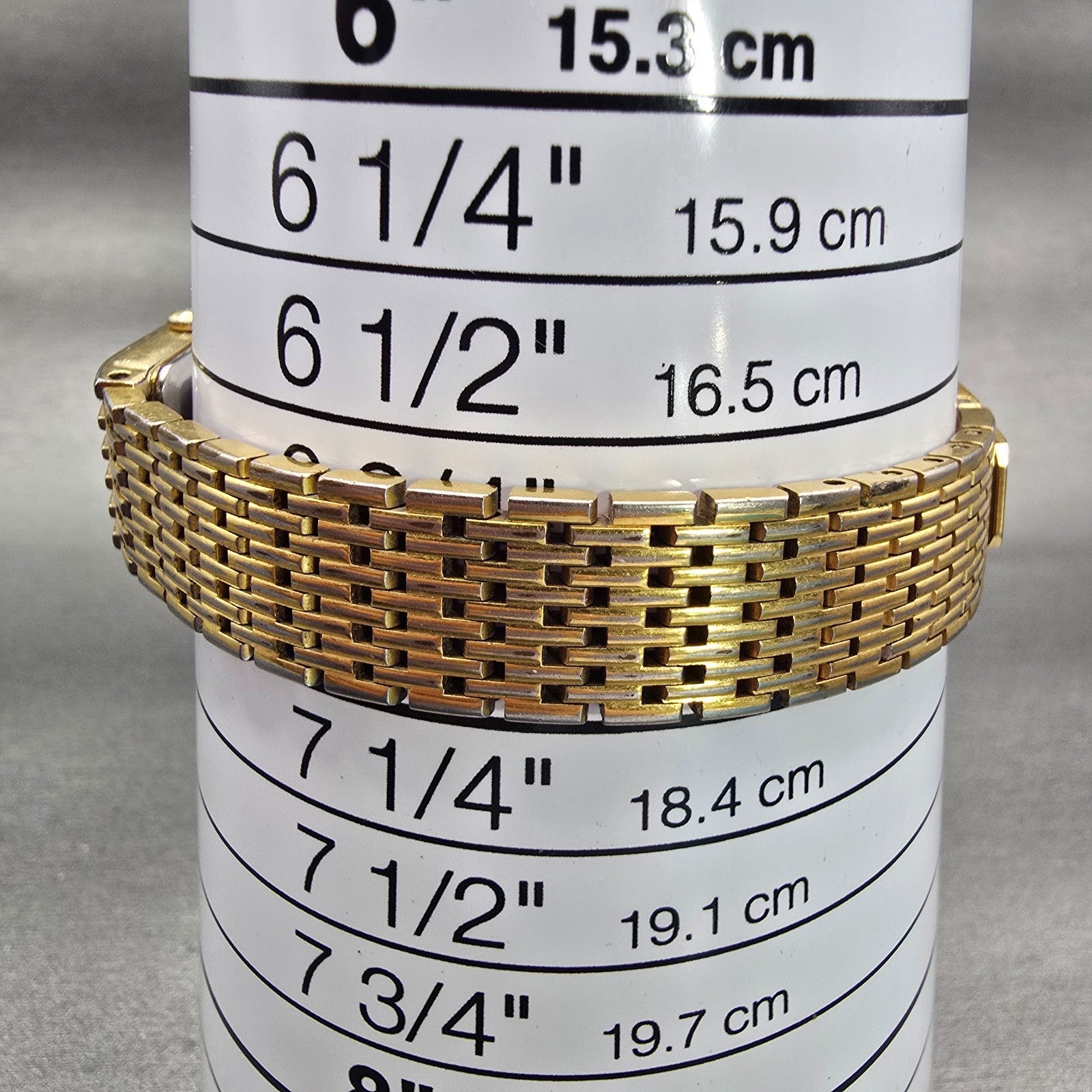 Seiko Watch Women 13mm Gold Dial Gold Tone Rectangle 2E20-6700 New Battery VTG9