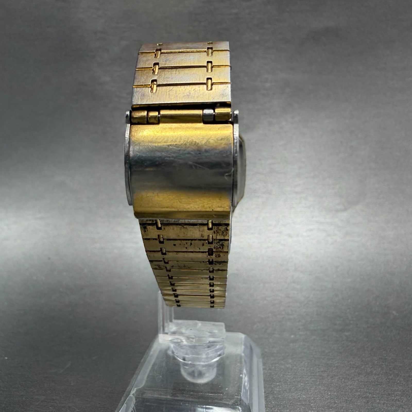 Seiko Watch Men 29mm Champagne Dial Gold Tone Date Octagon 6439-5039 New Batt 767