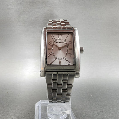 Tourneau Tank Watch Women 22mm Silver Dial Silver Tone Rectangle PARTS6