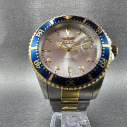 Invicta Pro Diver Watch Men 43mm Silver Dial Two Tone Date Round 22061 New Batt5