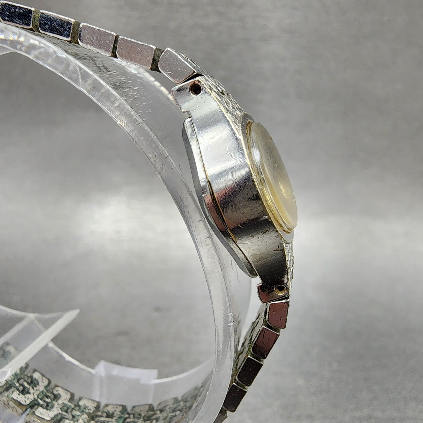 Seiko Watch Women 17mm Silver Dial Silver Tone Manual Round 117619 Runs VTG AB13