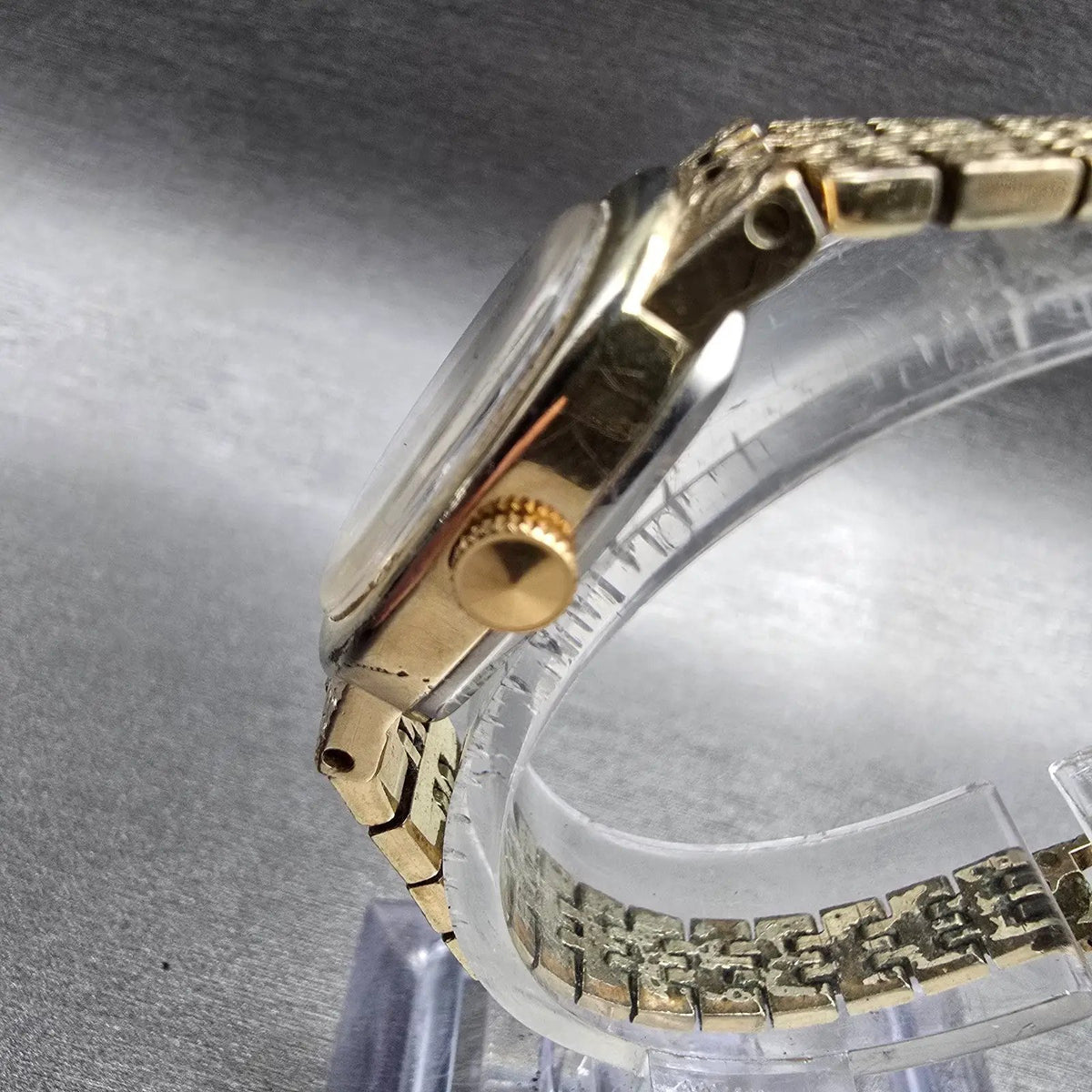 Seiko Watch Women 16mm Ivory Dial Gold Tone Oval 11-8309 Manual Wind Works2