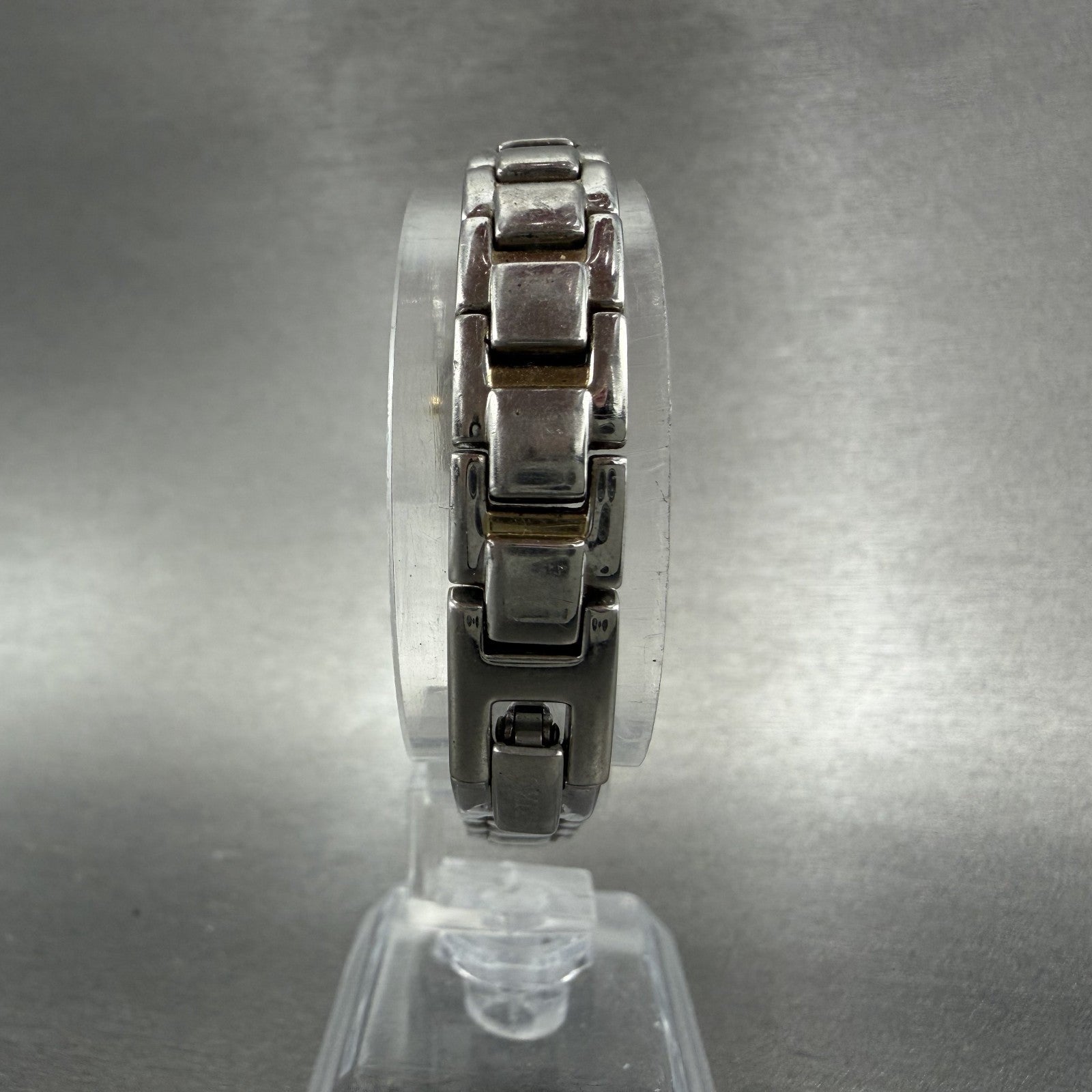 Seiko Watch Women 16mm Black Dial Two Tone Rectangle VTG 1N00-0GA0 New Battery7