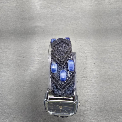 Citizen CQ Watch Women 21mm Blue Dial Silver Tone Rectangle 4031-S60414 New Bat4