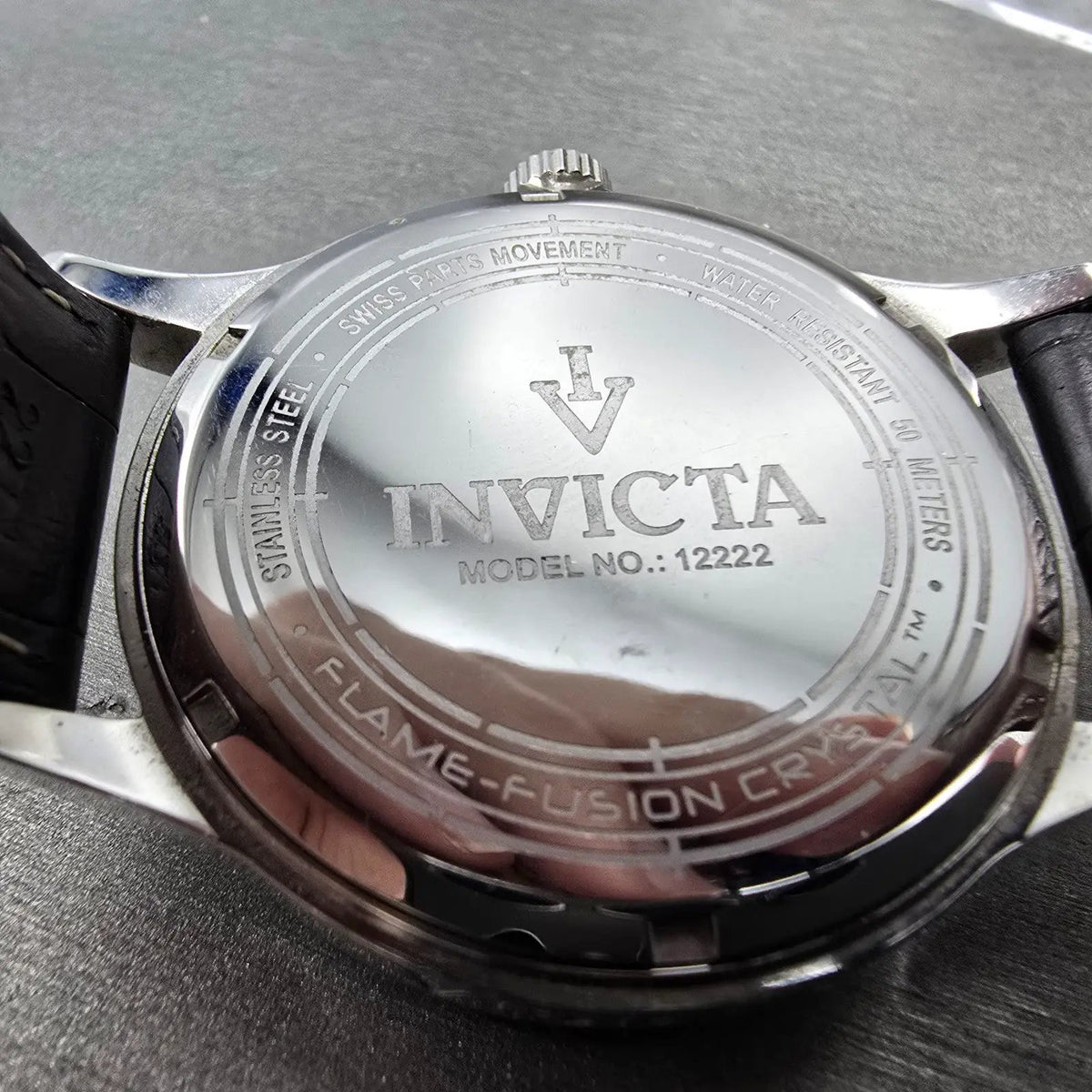 Invicta Vintage Watch Men 45mm White Dial Silver Date Round 12222 New Battery9