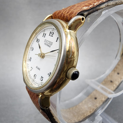 Seiko ALBA Watch Women 25mm White Dial Gold Tone Round V3066390 New Battery2
