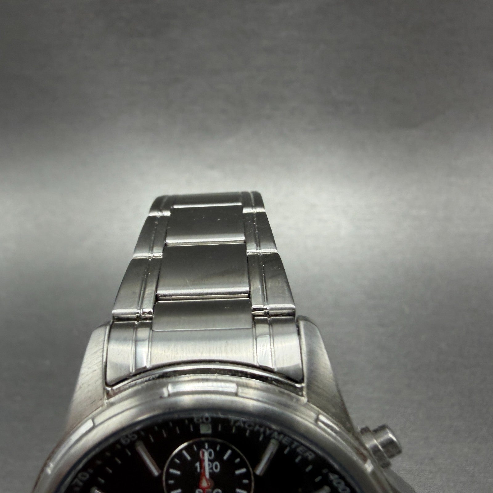 Seiko Chronograph Watch Men 36mm Black Dial Silver Tone Date 7T92-0BA0 New Batt44