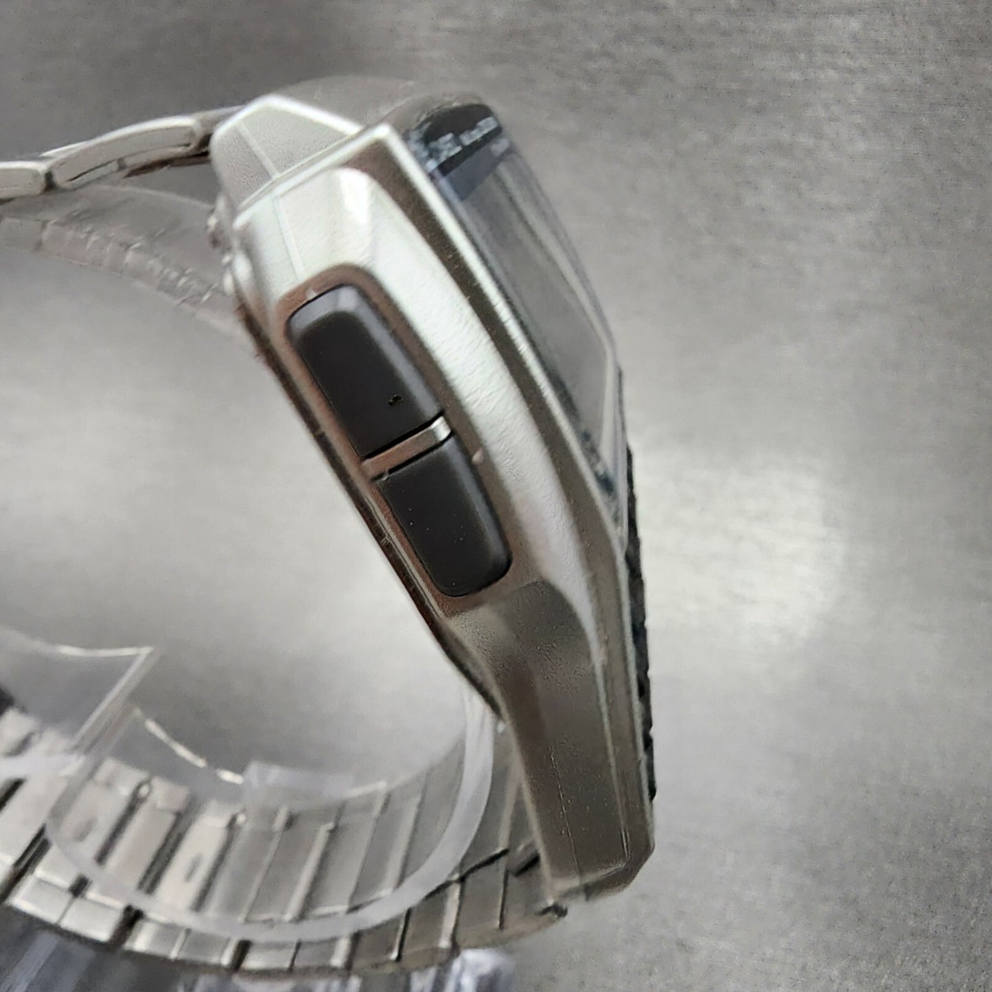 VTG Casio DBC32 Calculator Watch Men 38mm Silver Tone Rectangle New Battery3