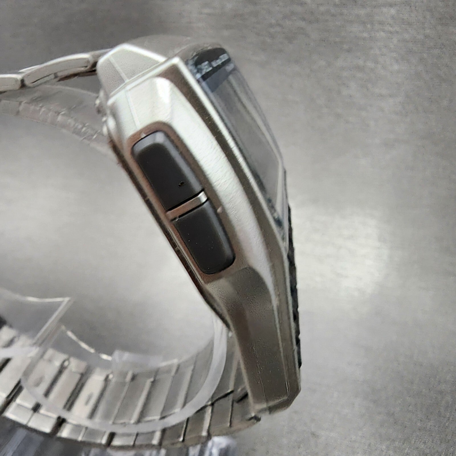 VTG Casio DBC32 Calculator Watch Men 38mm Silver Tone Rectangle New Battery3