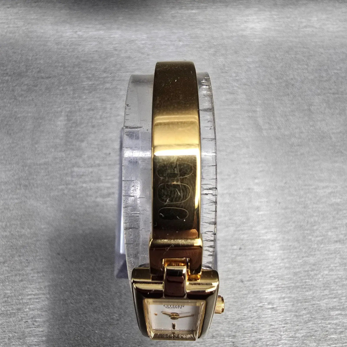 Citizen Watch Women 14mm White Dial Gold Rectangle 5421-S002869 New Battery4