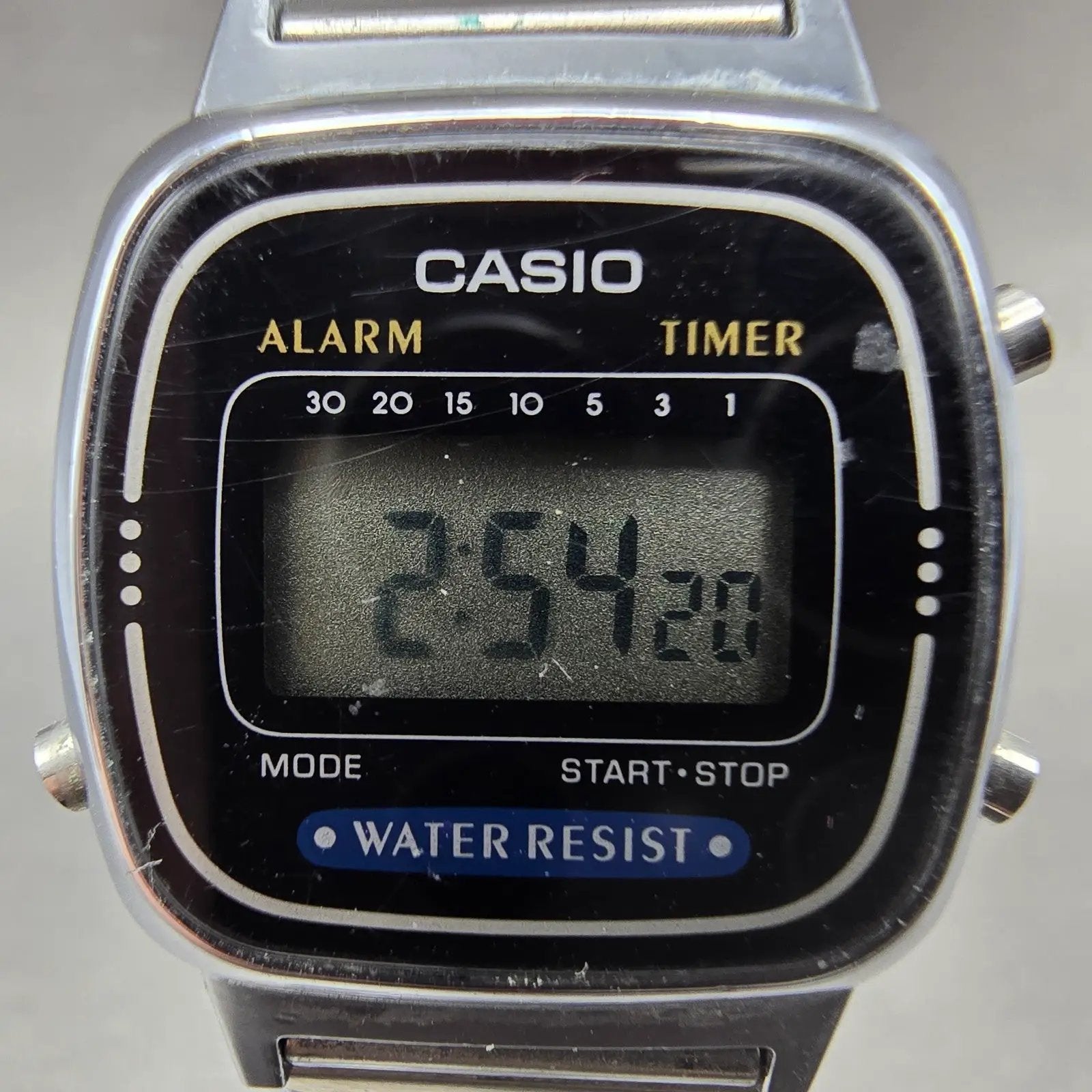 Casio Digital Watch Women 25mm Silver Alarm Chrono Daydate LA670W New Battery NQ1