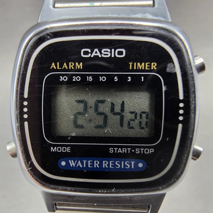 Casio Digital Watch Women 25mm Silver Alarm Chrono Daydate LA670W New Battery NQ1