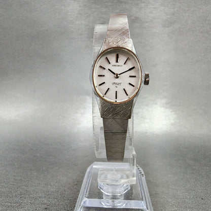 Seiko Special Watch Women 19mm White Dial White Gold Plated Manual Wind Runs5
