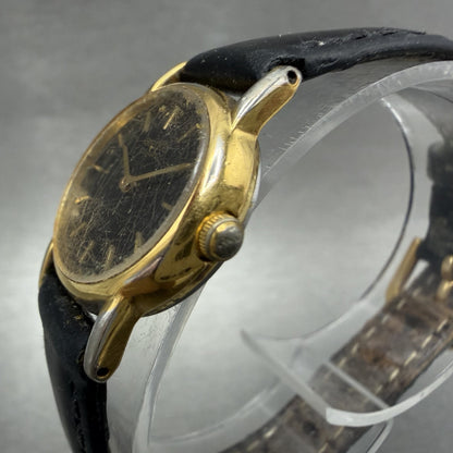 Seiko Watch Women 20mm Black Dial Gold Tone Round Vintage 1N000F69 New Battery2