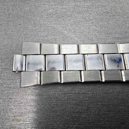 Seiko Bracelet 7mm Stainless Steel Silver Tone Tri Folding Clasp Vintage8