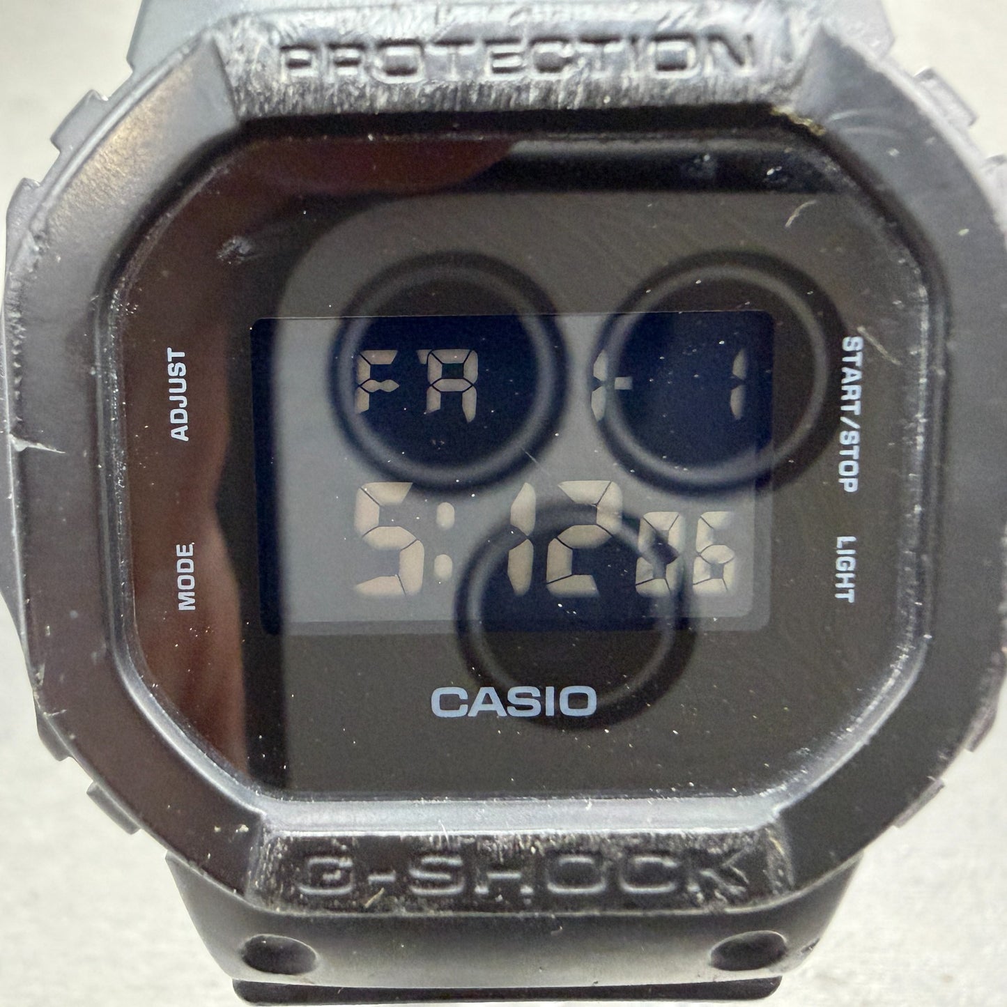 Casio G-Shock DW-5600BB Watch Men 43mm Digital Black Tone Octagon New Battery TH1