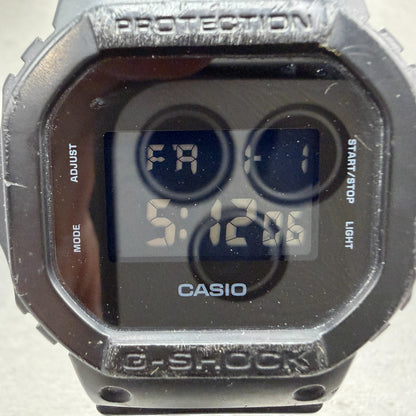 Casio G-Shock DW-5600BB Watch Men 43mm Digital Black Tone Octagon New Battery TH1