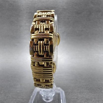 Wittnauer Watch Women 25mm Champagne Dial Gold Tone Date Round 12R11 New Battery7