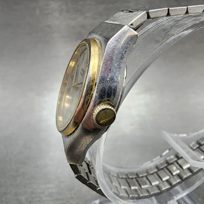 Seiko SQ Watch Women 24mm Silver Dial Two Tone Daydate 26260190 New Bat READ!!!2
