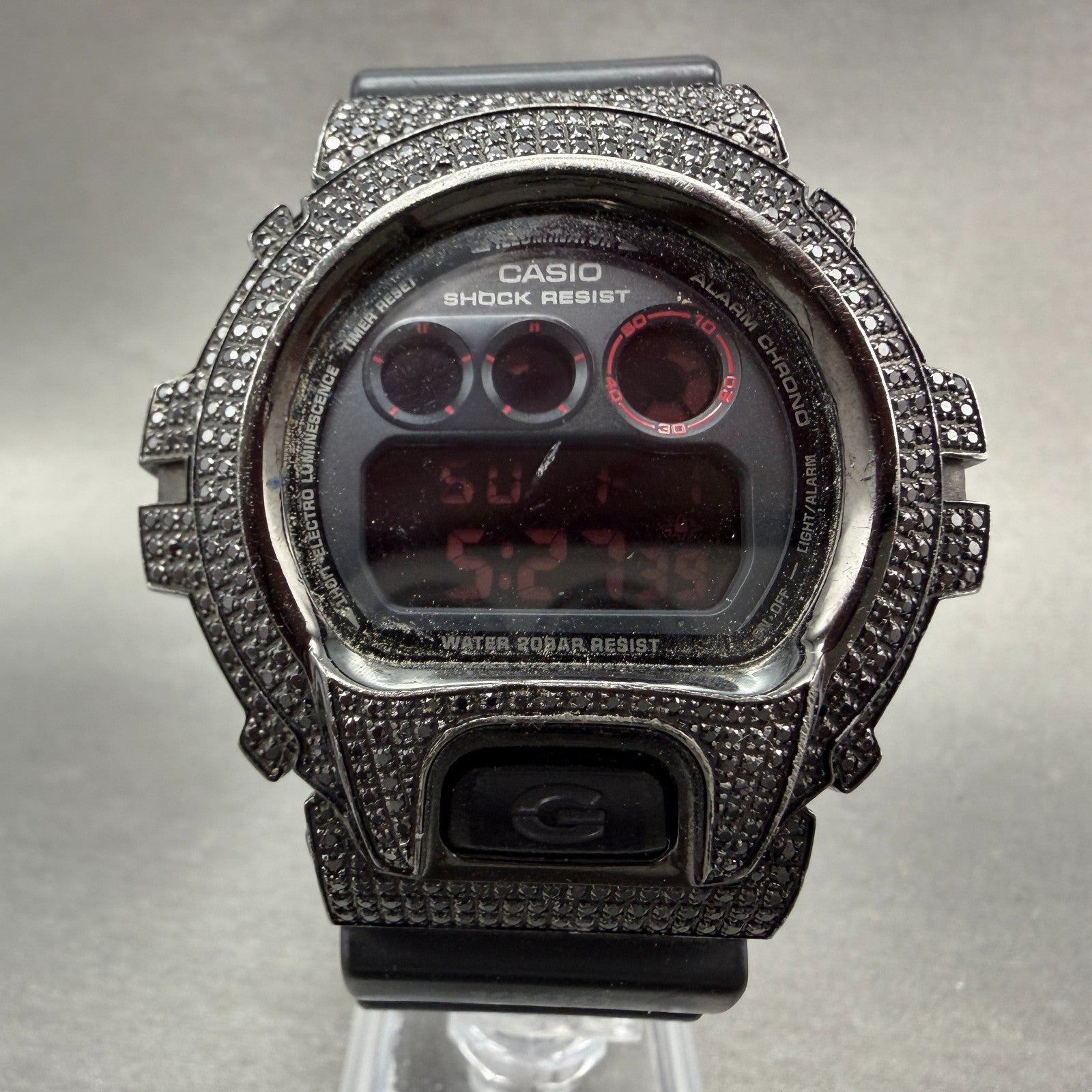 Casio G-Shock DW-6900MS Watch Men 50mm Digital Gem Set Black  Alarm Chrono Works1