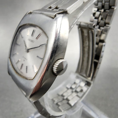 Seiko Watch Women 26mm Silver Dial Silver Tone Manual Wind 25593140 Runs2
