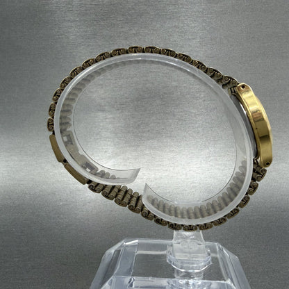 Bulova Watch Women 24mm Champagne Dial Gold Tone Date 97N02 New Battery8