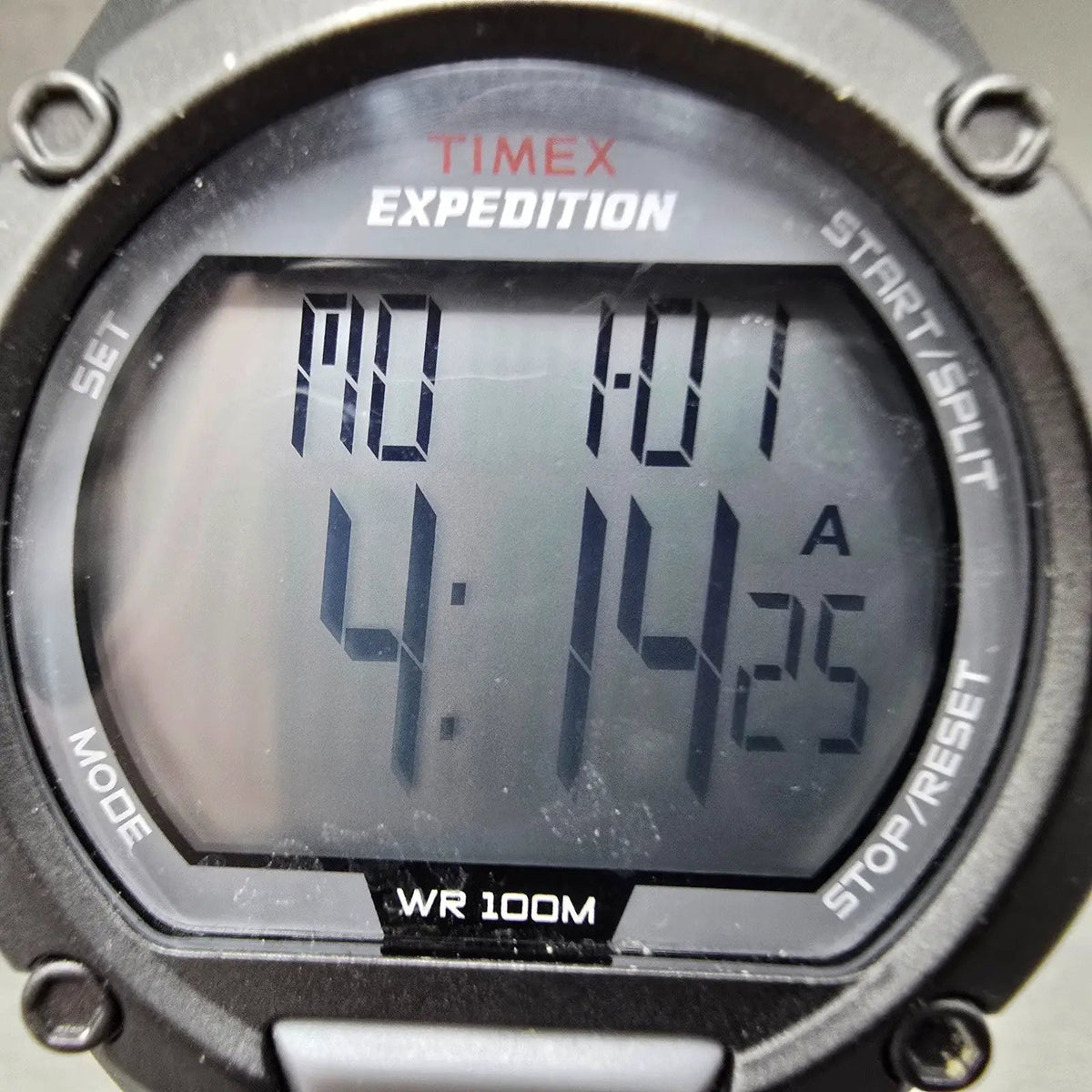 Timex Expedition Digital Watch Men 41mm Black Gray Alarm Chronograph New battery1