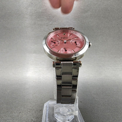 Citizen Ined Watch Women 30mm Pink Dial Silver Tone Round 6329S028314 New Batt5