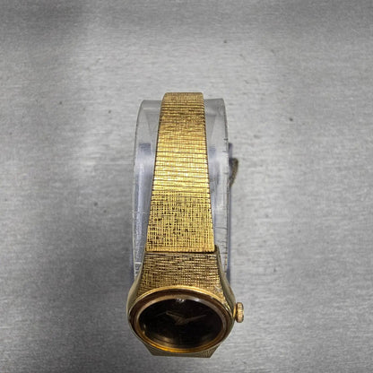 Seiko Watch Women 17mm Black Dial Gold Tone Oval 2Y00-0069 New Battery Vintage4