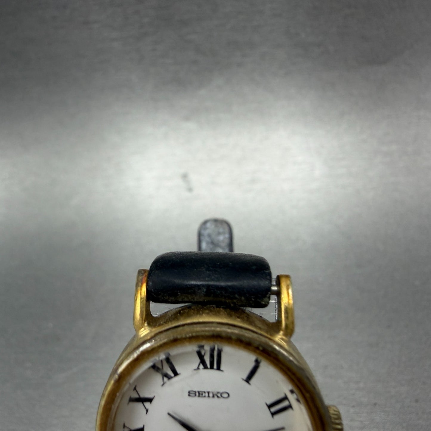 Seiko Socie Watch Women 23mm White Dial Gold Tone Oval Manual 11-8420 Runs VTG4