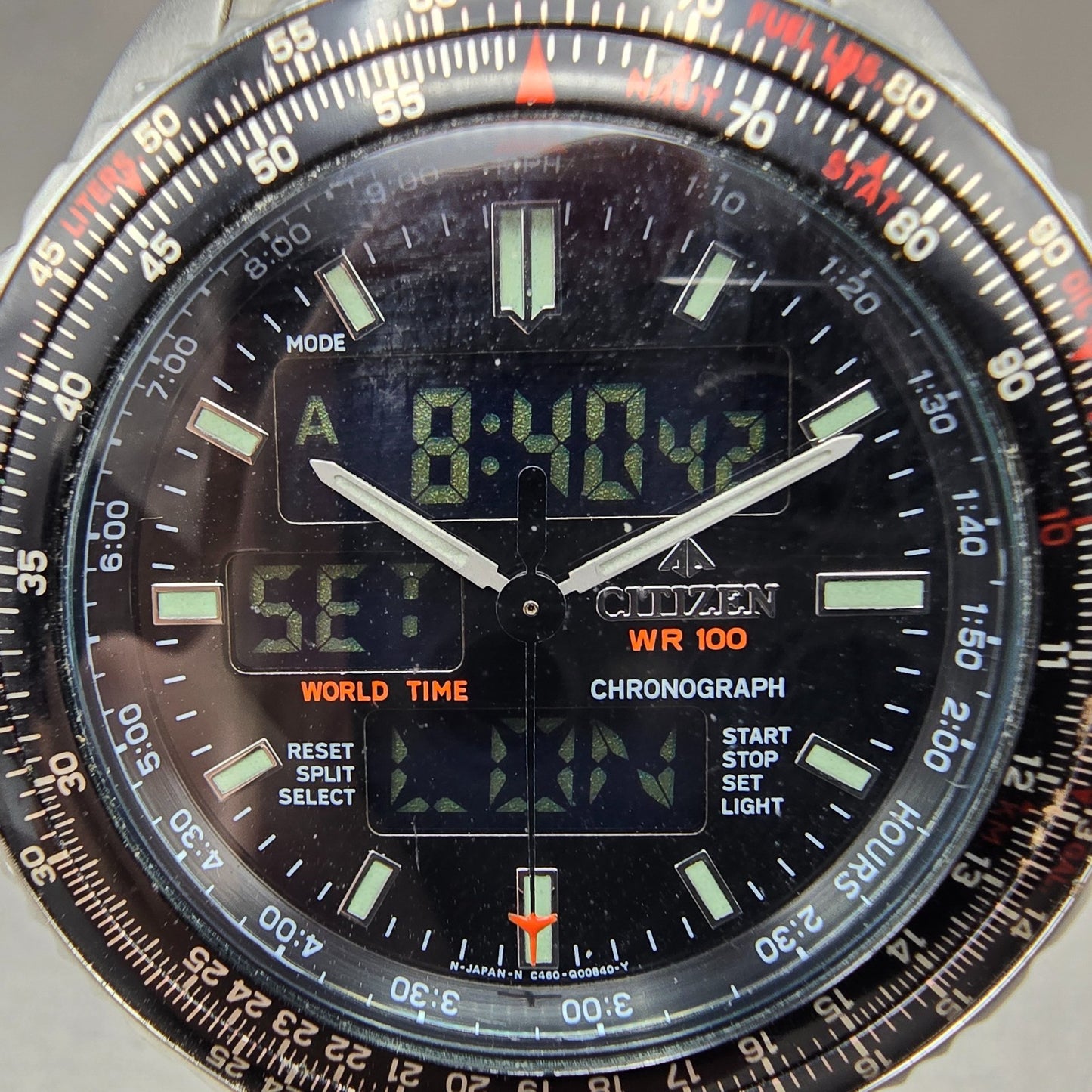 Citizen Promaster Wingman Watch Men 41mm Black Dial Steel Analog Digital New Bat1