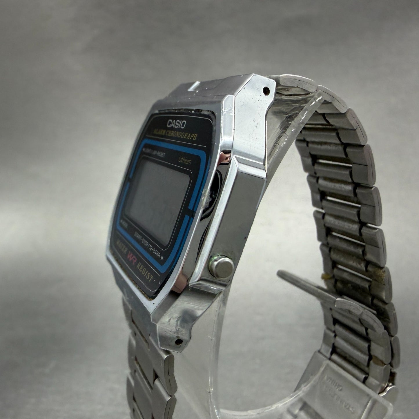 Casio A164W Illuminator Watch Men 36mm Digital Silver Tone Alarm Chrono New Batt2