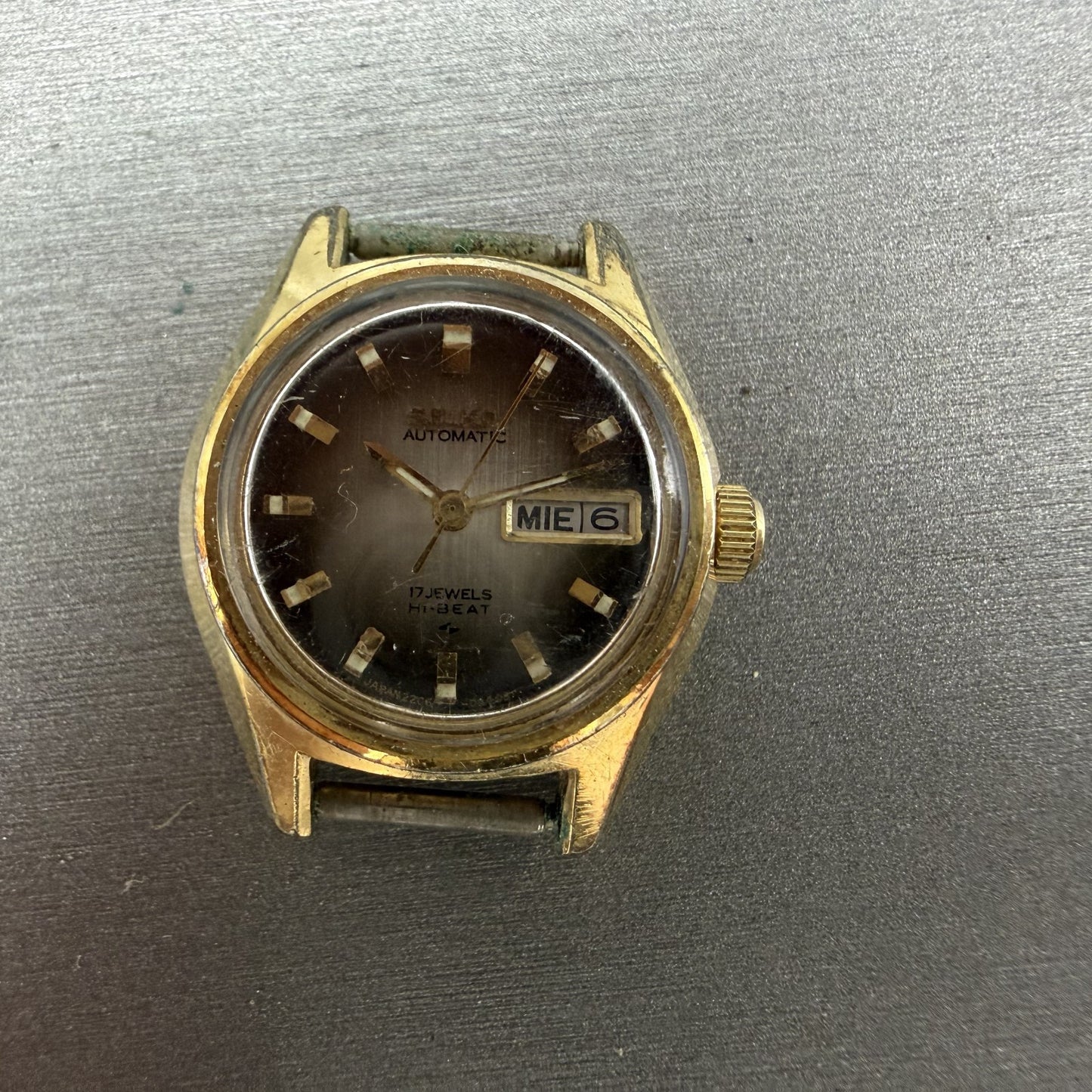 Seiko Automatic Watch Women 25mm Brown Dial Gold Tone Daydate 22060119 PARTS2