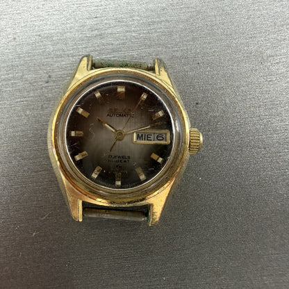Seiko Automatic Watch Women 25mm Brown Dial Gold Tone Daydate 22060119 PARTS2
