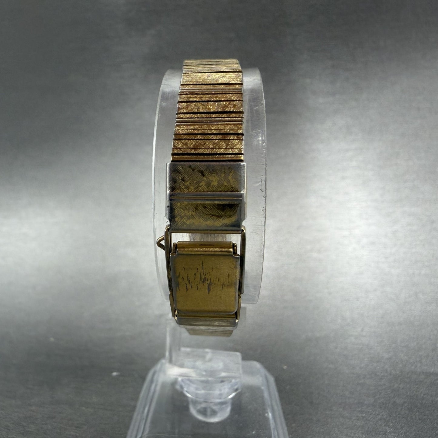 Seiko Watch Women 16mm Champagne Dial Gold Tone Hexagon 5420-5409 New Battery7