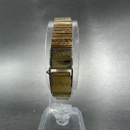 Seiko Watch Women 16mm Champagne Dial Gold Tone Hexagon 5420-5409 New Battery7