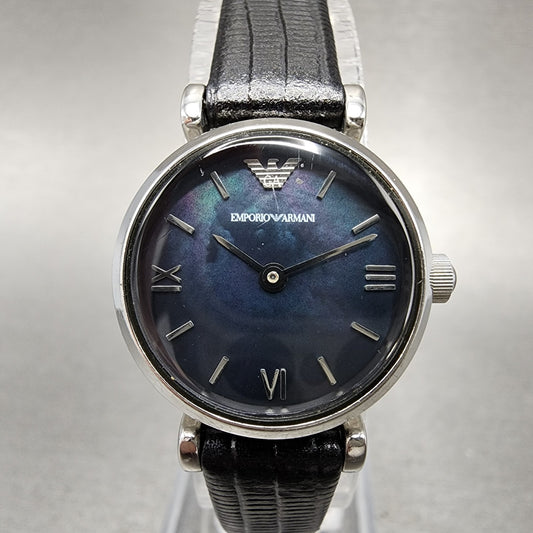 Emporio Armani Watch Women 22mm MOP Dial Steel Round AR1684 New Battery0