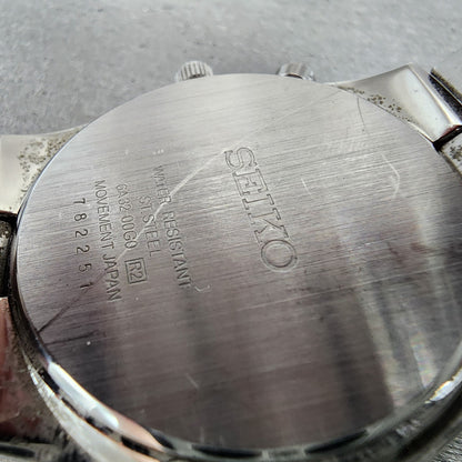 Seiko Perpetual Calendar Watch Men 37mm Steel Date Round 6A3200G0 PARTS10