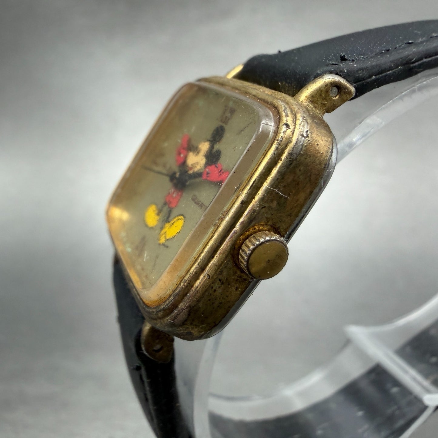 Seiko ALBA Mickey Mouse Watch Women 24mm Champagne Dial Gold Tone New Battery2
